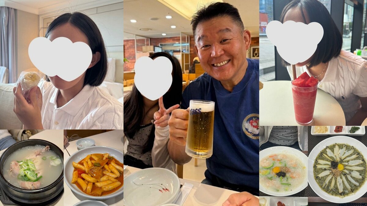 【 花田虎上 】 韓国旅行3日目のブログ更新 家族で韓国グルメをフルコース満喫 あわび粥・参鶏湯・話題のドバイチョコ大福まで「食べ歩きの1日」