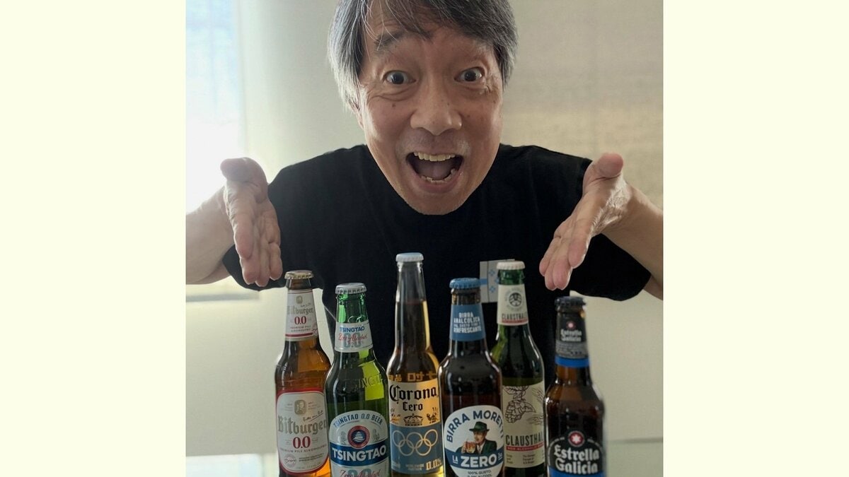 【 がん治療3年目 】見栄晴「ぜーんぶノンアルビール」友人からのプレゼントに大喜び&感謝 7月にも〝大好きなお酒を止めて2年半〟と投稿