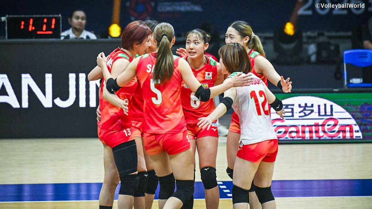 バレー女子日本代表が銅メダル!イランにストレート勝利で27年W杯出場権獲得 和田由紀子がチーム最多19得点【アジア選手権】