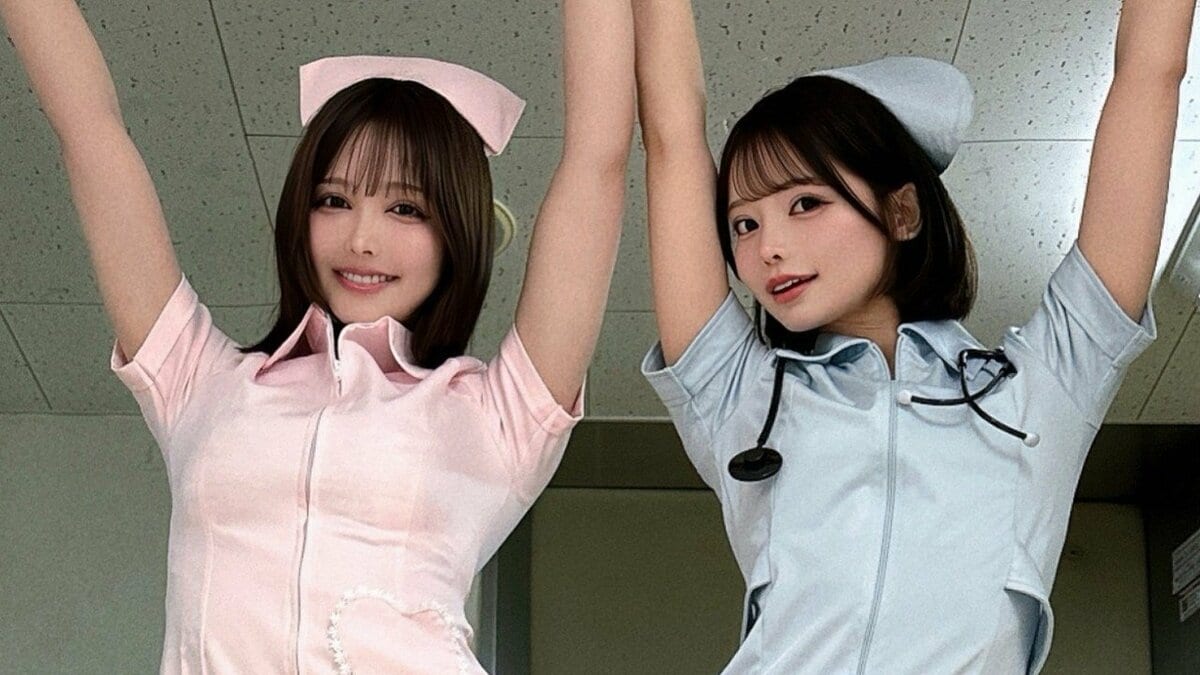 【 米倉みゆ 】169cm×170cm 水沢あおさんとの高身長ナース2ショットに「世界とれる美脚」の声