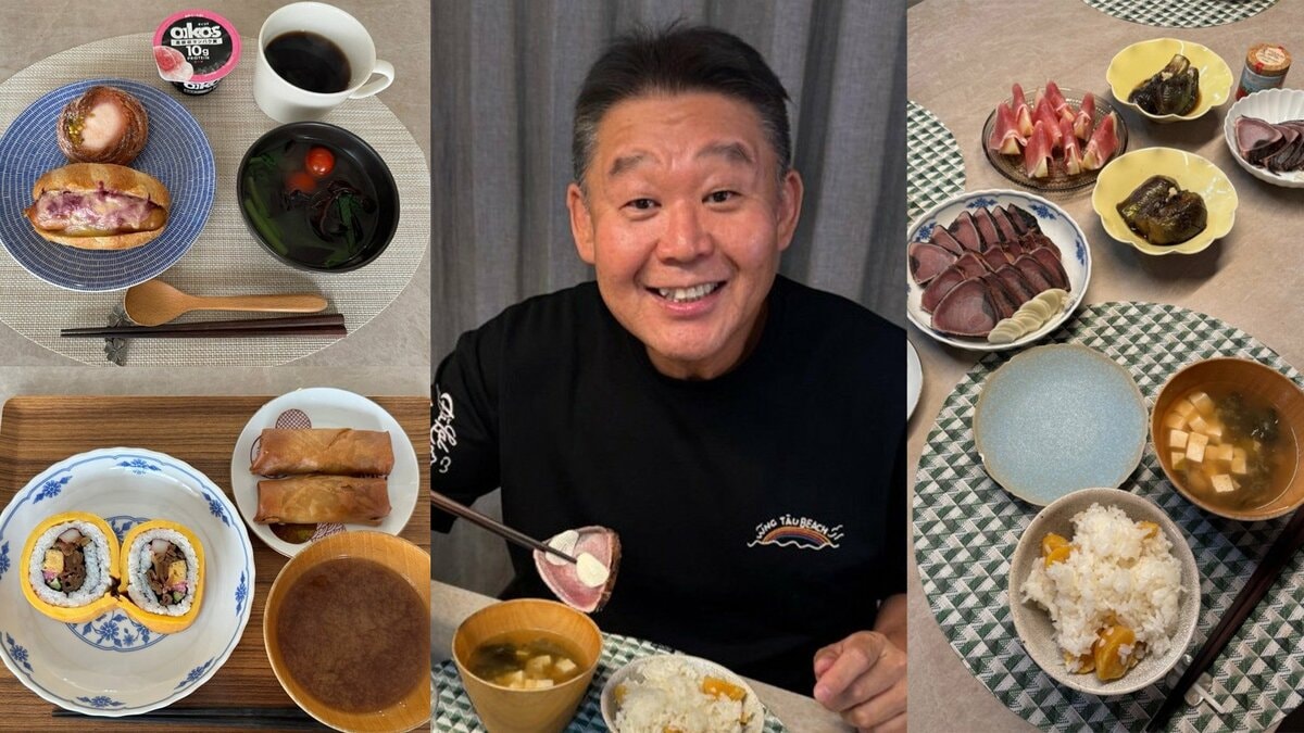 【 花田虎上 】 1日の「朝・昼・夕」3食ショット公開 「桃被り」の朝食から栗ご飯&鰹のタタキの豪華夕食に「圧倒的なビジュアル」などの声