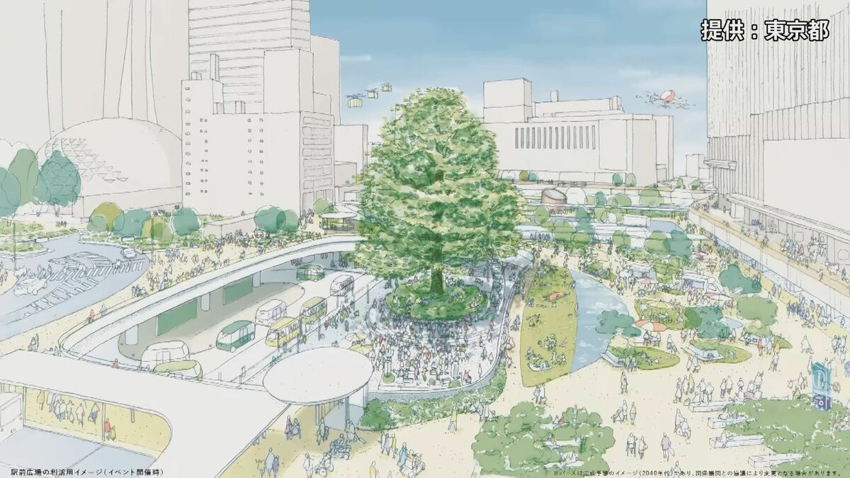 新宿駅西口に30mのシンボルツリー 駅前広場のデザイン公開 2035年完成へ
