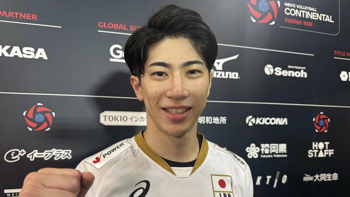 バレー男子日本代表・司令塔の河東祐大、代表デビュー戦は「楽しんでバレーボールができました」【アジア選手権】