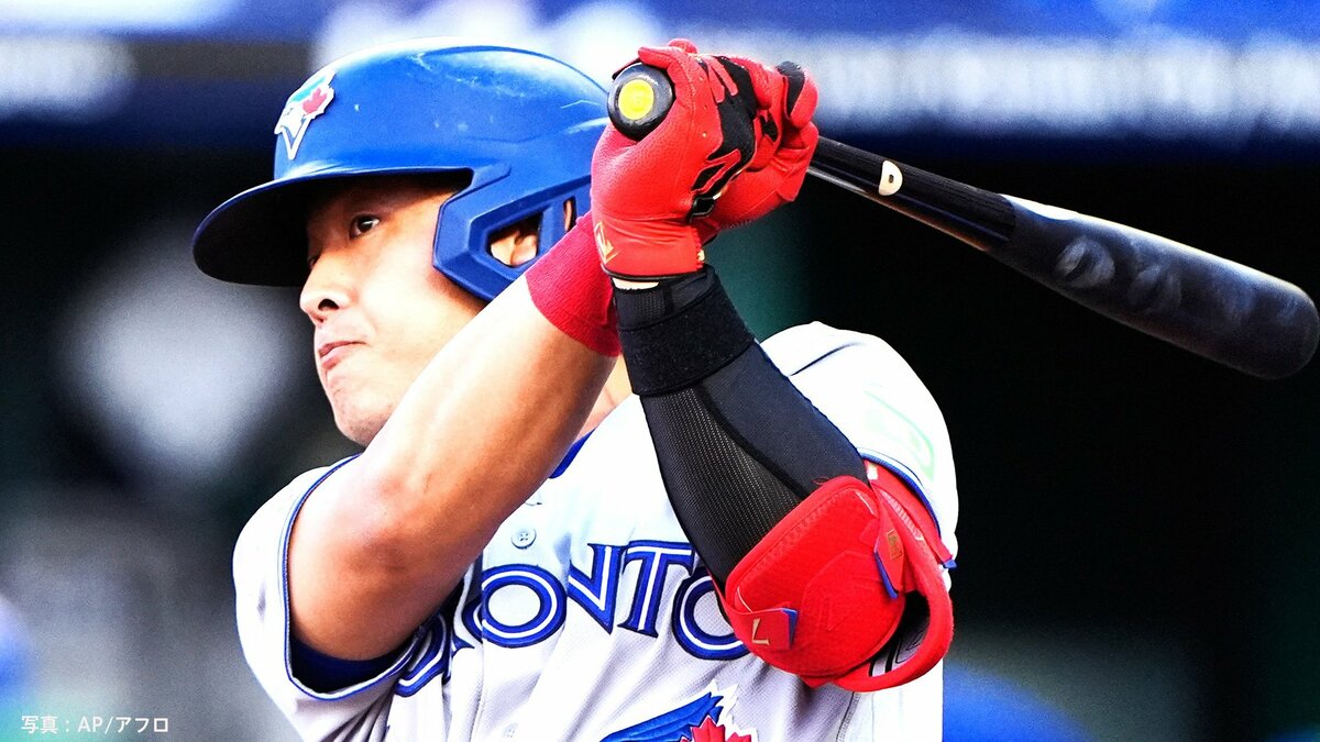 岡本和真、メジャー自身初となる1試合4安打2打点の大当たり!決勝タイムリーも放ちブルージェイズは4連勝