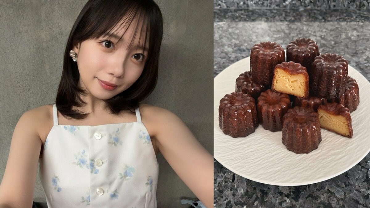 【 齊藤京子 】「カヌレ作ってみました」 手作りカヌレを公開 艶やかな焼き上がりと〝断面ショット〟も チーズケーキはプロ級の腕前