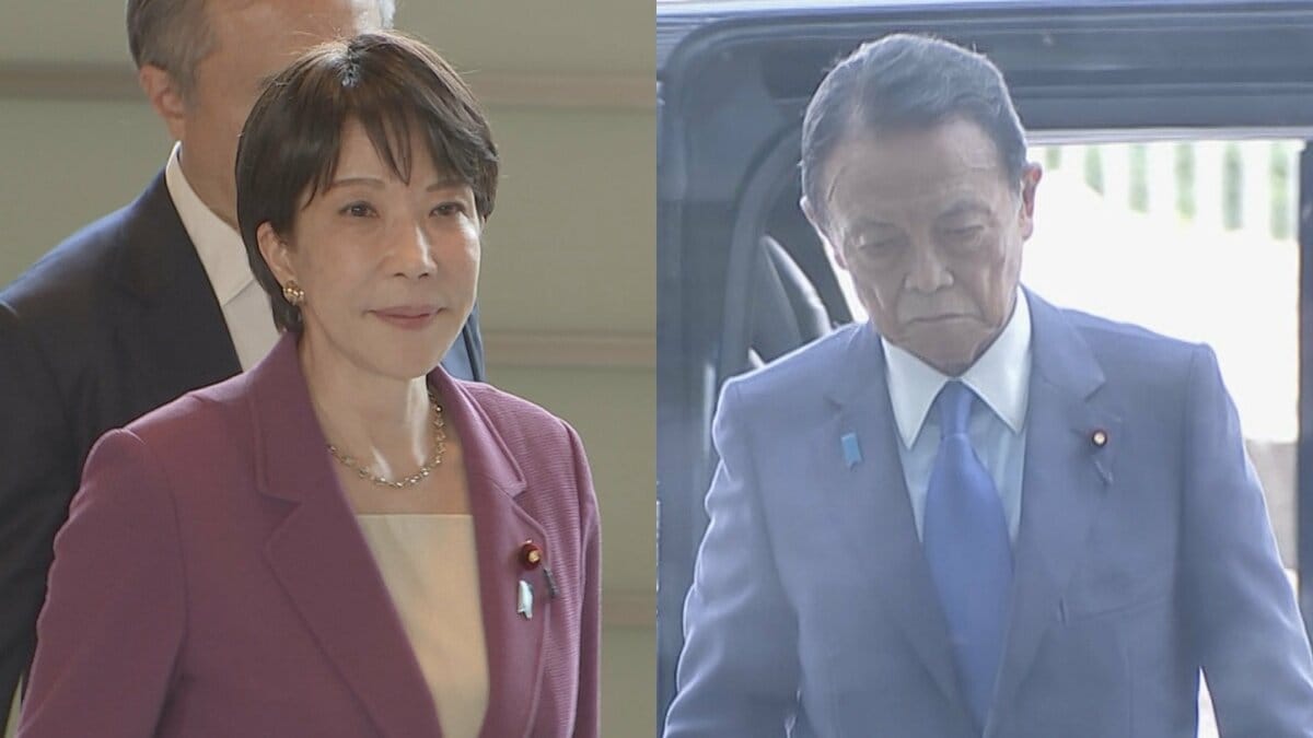 高市総理と自民・麻生副総裁が会談 来週予定の党役員人事や内閣改造に向けて具体的な人選を意見交換か