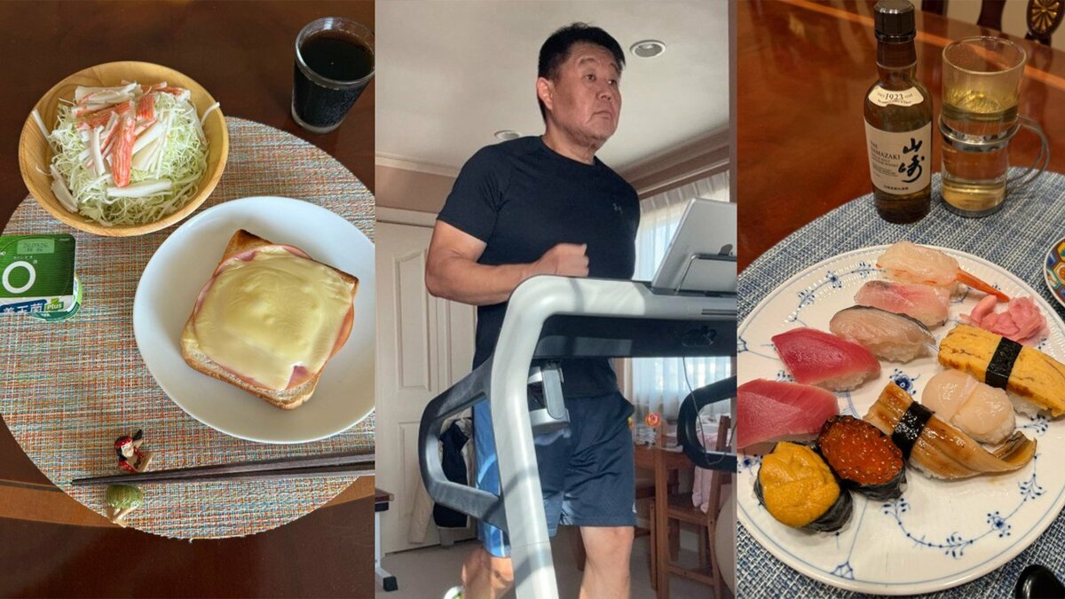 【 花田虎上 】 家族不在で“おひとり様”の1日「ひとり静かに夕食です」 運動で汗流し寿司&高級ウイスキーを堪能