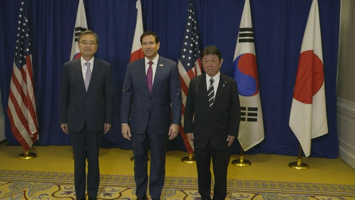 日米韓外相がNYで会談 サプライチェーンの安定確保へ協力確認 中国の輸出規制を念頭に