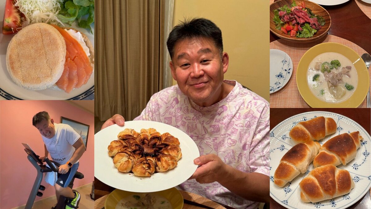 【 花田虎上 】　台風で予定変更の一日　自宅運動で汗流し　娘手作り『焼きたてパン』に大満足「最高でした！」