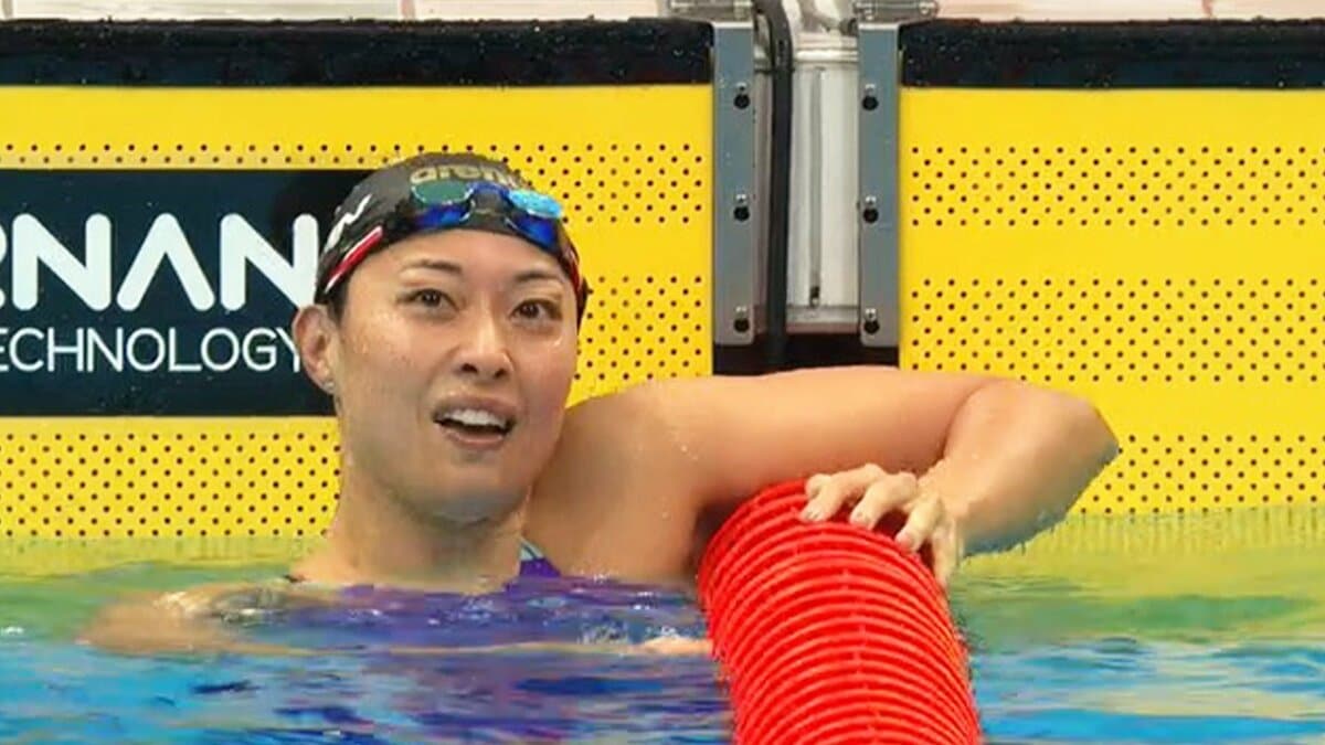 35歳・鈴木聡美、100m平泳ぎで2大会連続の銀メダル「狙ってたのは金だったので」50m銀に続き今大会2個目、通算11個目メダル【アジア大会】