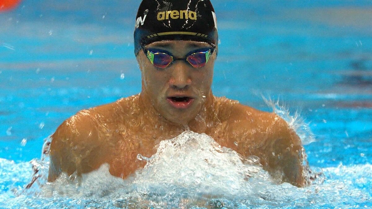 2冠へ、17歳・大橋信が男子200ｍ平泳ぎで決勝進出　前回銅の渡辺一平とともに日本勢が全体トップ＆2位通過【アジア大会】