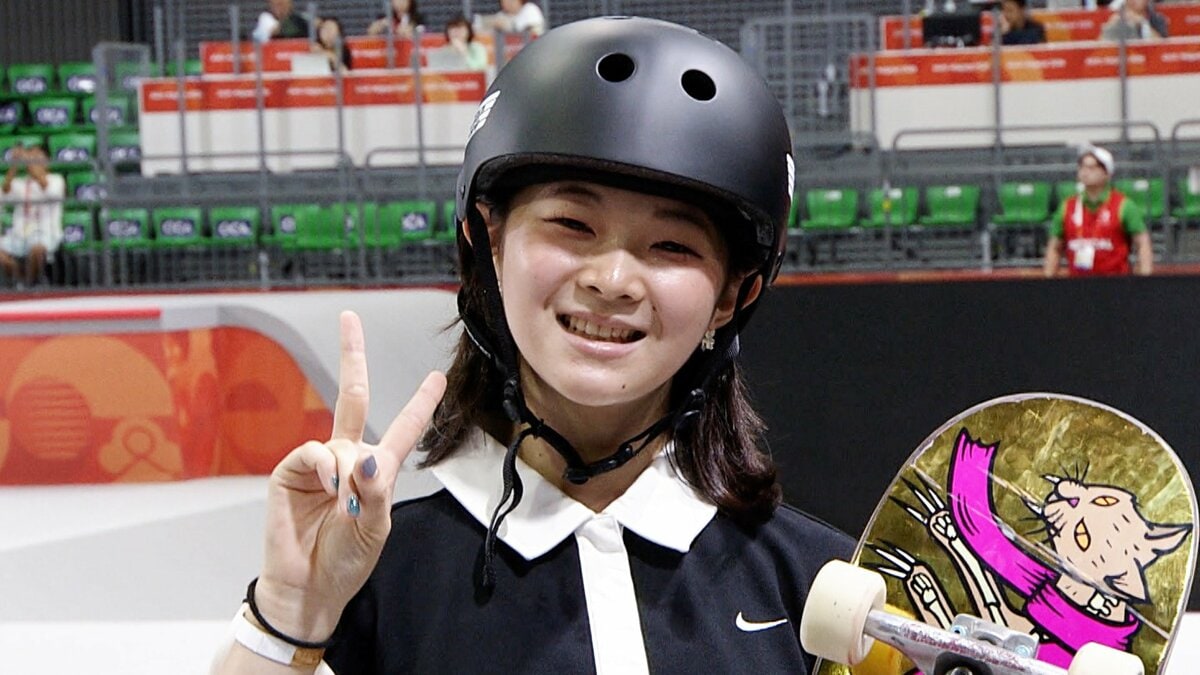 世界ランク1位・15歳の長谷川瑞穂が堂々の金メダル ! 2本目で94.03の高得点マーク 岡本碧優は復活の銅メダル【アジア大会】