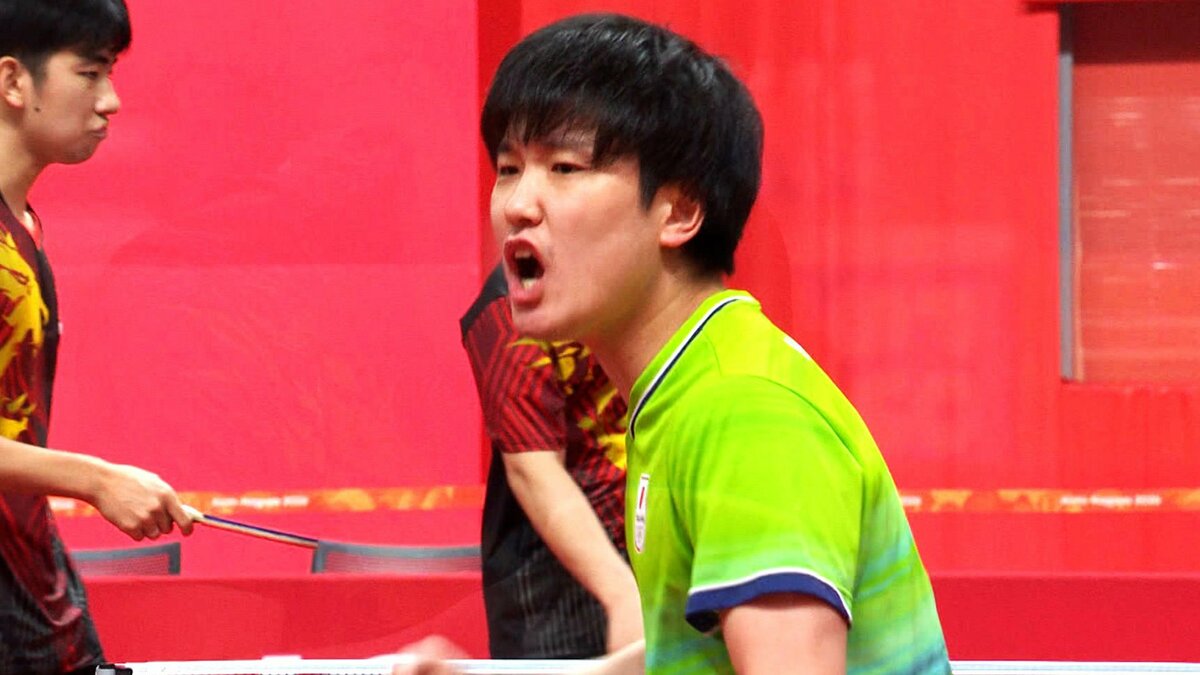 張本智和・篠塚大登ペア、銅メダル以上確定!男子ダブルスでシンガポールペアをストレートで下し準決勝進出【アジア大会・卓球】