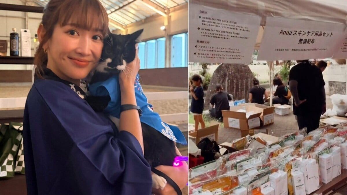 【 熊本地震 】紗栄子の「Think The DAY」八代市で支援物資配布 チャリティーTシャツ売上やスキンケアブランドとの連携で支援