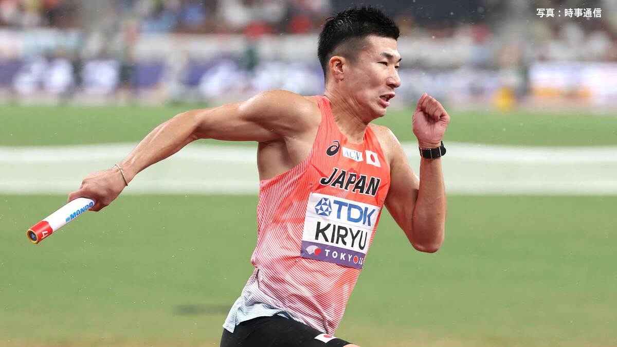 男子4×100mリレー 38秒71で組1位、オーバーハンドで3走桐生からアンカー小池のバトンリレーで逆転 2大会ぶりのアジア王者へ【アジア大会】