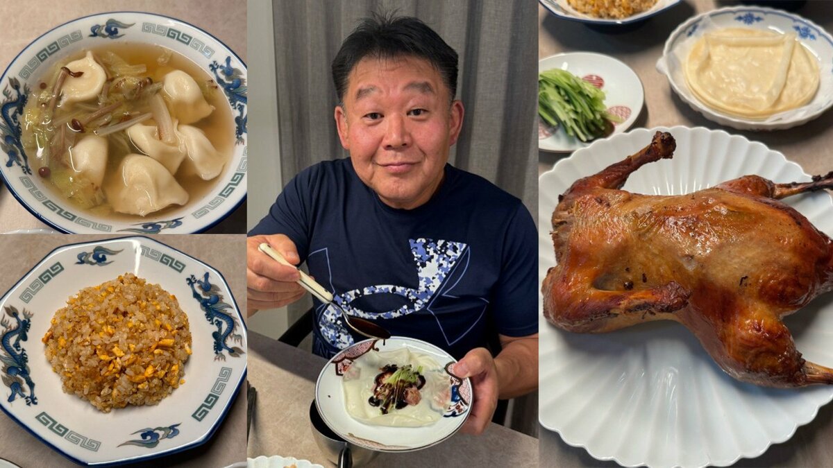 【 花田虎上 】 自宅で“北京ダック”に舌鼓 朝食自炊から夕食の本格中華まで…1日の食卓を公開「お家でレストランみたいな北京ダック」と反響