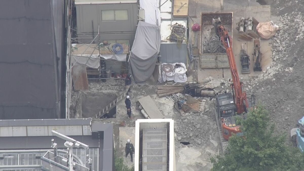 男性作業員（55）の首に鉄筋が刺さる 鉄筋は上から落下か 東京・中央区の工事現場で男性はその後死亡　警視庁