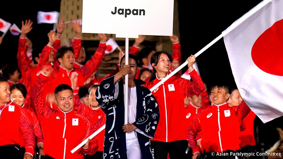 愛知・名古屋アジアパラ開幕 ！ 旗手は車いすラグビーの橋本勝也と東大大学院生の中川もえ「パラスポーツの魅力伝えたい」【開会式】