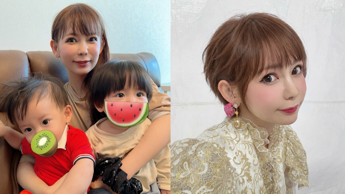 【 中川翔子 】 双子の仲良し日常ショット公開 ぴったり密着して遊ぶ双子に「相棒だね」愛あふれる日常明かす AI画像でショートヘア試すお茶目な一面も
