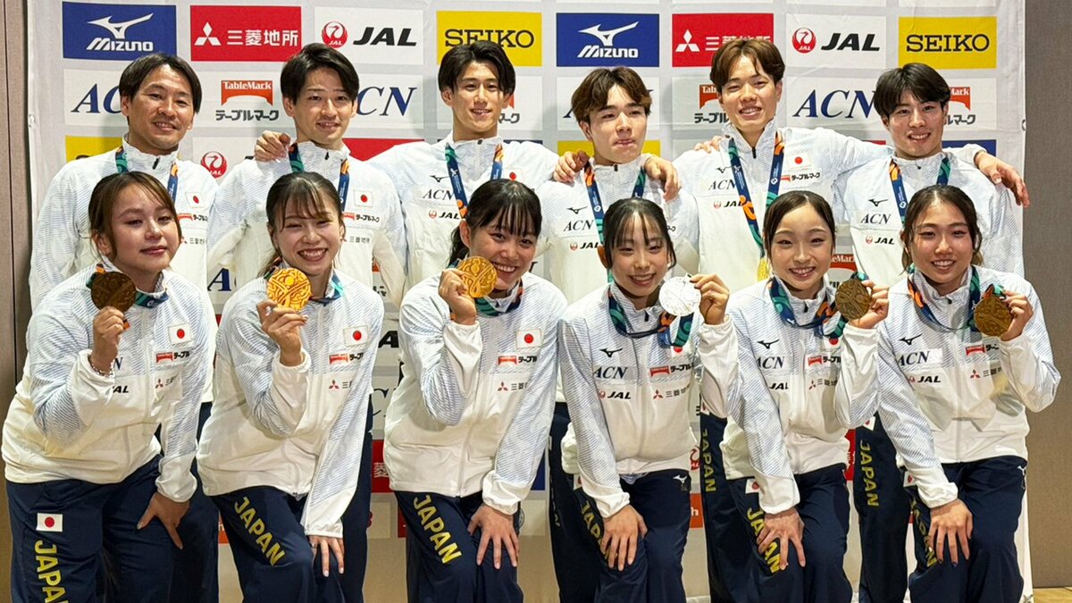 【体操】橋本大輝&岡慎之助&杉原愛子「ホッとしてます」ロス五輪切符世界選手権代表が帰国
