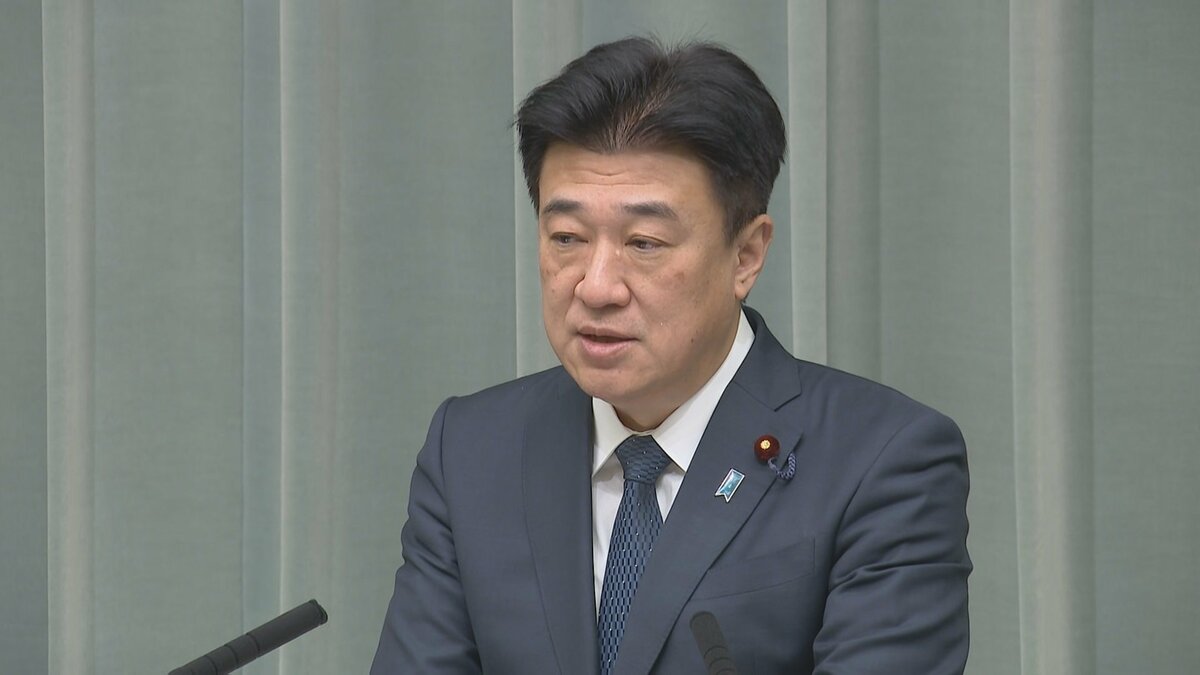 木原官房長官 「北朝鮮に対し厳重に抗議し強く非難」 北朝鮮の弾道ミサイル発射めぐり