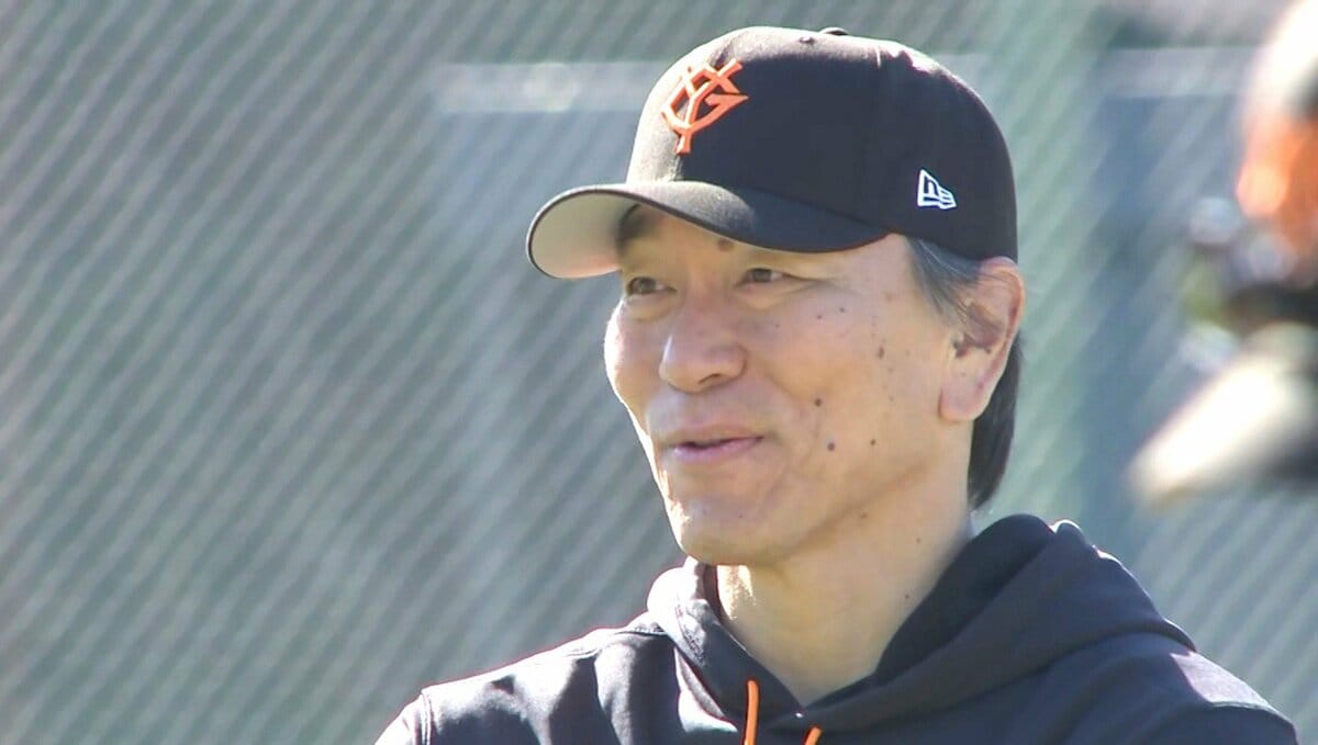 巨人・松井秀喜新監督の視線に山瀬慎之助「緊張感を持ちながら」星稜高の大先輩を目の前に「しょぼいスイングだけはしないように」