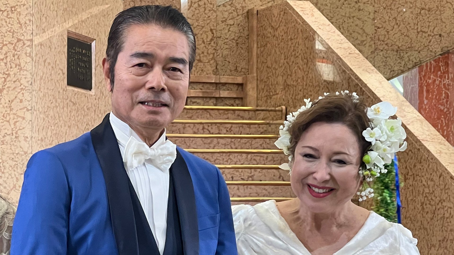 【勝野洋&キャシー中島夫妻】結婚45周年 「サファイアウエディング」披露　「本当にありがとう」勝野洋さんが感謝の涙