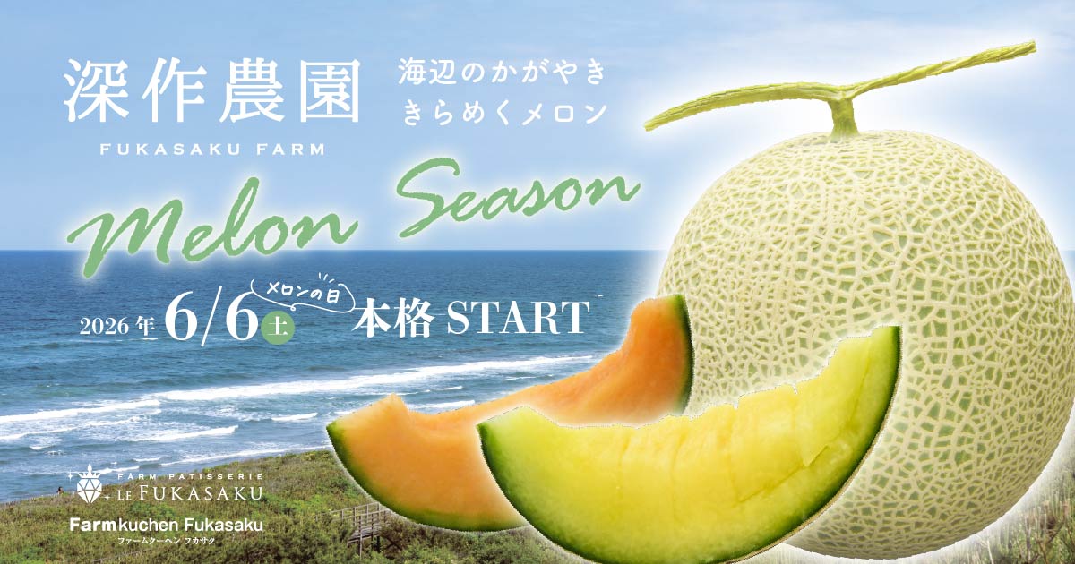 深作農園、2026年メロンシーズン本格スタート！産直販売、スイーツ