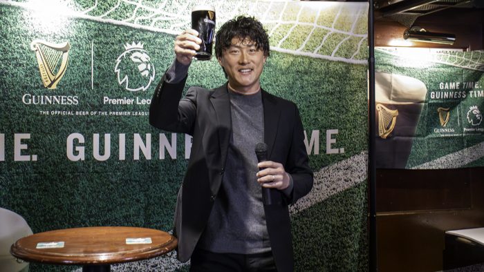 サッカープレミアリーグとグローバルパートナーシップを締結したギネスビールが李忠成氏を迎えた記念イベントを開催