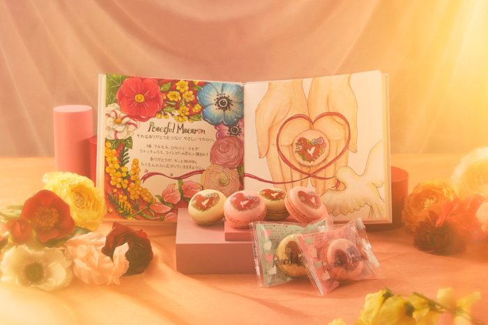【ブールミッシュ×鴨志田和泉氏】花が心を彩り、鳩が想いを届ける第2弾の新たな『ピースフルマカロン』が販売開始
