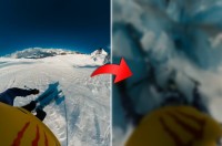 【恐怖映像】澄んだ青空の下、雪山でスキーを楽しんでいたはずが・・絶体絶命のピンチに！！