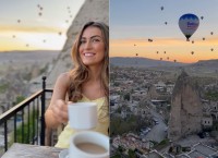 絶景にうっとり。「熱気球の聖地」トルコ・カッパドキアでモーニングコーヒーを満喫する夫婦が眺める光景が現実離れしています！！【海外・動画】