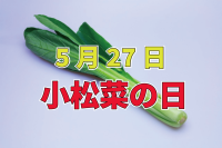 5月27日は「小松菜の日」！だけど、小松菜の旬は冬なんです！！ではなぜこの日が記念日に？？