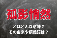 「孤影悄然」とはどんな意味？その成り立ちや類義語は？？