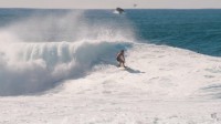 【奇跡的な瞬間】波に乗るサーファーの後ろに！意図せず撮れた奇跡的なコラボの瞬間の動画がスゴイ！