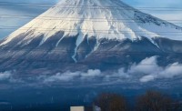 富士山頂に巨大な鳥！？“存在感がすごすぎる鳥”の写真が話題に！「頂上にとまっているように見えて格好いいですね」「グットタイミング！」