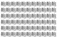 【脳トレ】「䶌」の中に紛れて1つ違う文字がある！？あなたは何秒で探し出せるかな？？【違う文字を探せ！】