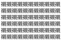 【脳トレ】「襯」の中に紛れて1つ違う文字がある！？あなたは何秒で探し出せるかな？？【違う文字を探せ！】