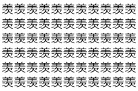 【脳トレ】「羡」の中に紛れて1つ違う文字がある！？あなたは何秒で探し出せるかな？？【違う文字を探せ！】