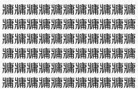 【脳トレ】「牅」の中に紛れて1つ違う文字がある！？あなたは何秒で探し出せるかな？？【違う文字を探せ！】