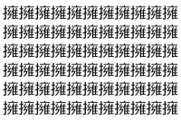 【脳トレ】「擁」の中に紛れて1つ違う文字がある！？あなたは何秒で探し出せるかな？？【違う文字を探せ！】