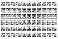 【脳トレ】「簉」の中に紛れて1つ違う文字がある！？あなたは何秒で探し出せるかな？？【違う文字を探せ！】