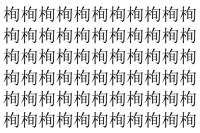 【脳トレ】「栒」の中に紛れて1つ違う文字がある！？あなたは何秒で探し出せるかな？？【違う文字を探せ！】