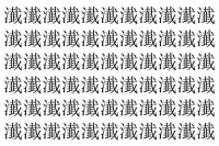 【脳トレ】「瀐」の中に紛れて1つ違う文字がある！？あなたは何秒で探し出せるかな？？【違う文字を探せ！】