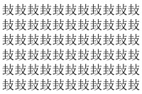 【脳トレ】「㪈」の中に紛れて1つ違う文字がある！？あなたは何秒で探し出せるかな？？【違う文字を探せ！】