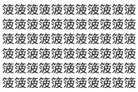 【脳トレ】「箥」の中に紛れて1つ違う文字がある！？あなたは何秒で探し出せるかな？？【違う文字を探せ！】