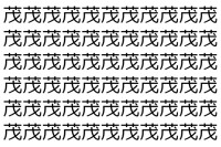 【脳トレ】「茂」の中に紛れて1つ違う文字がある！？あなたは何秒で探し出せるかな？？【違う文字を探せ！】