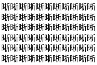 【脳トレ】「晰」の中に紛れて1つ違う文字がある！？あなたは何秒で探し出せるかな？？【違う文字を探せ！】