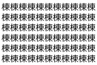 【脳トレ】「棟」の中に紛れて1つ違う文字がある！？あなたは何秒で探し出せるかな？？【違う文字を探せ！】