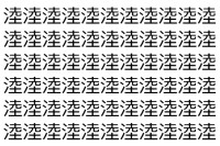 【脳トレ】「淕」の中に紛れて1つ違う文字がある！？あなたは何秒で探し出せるかな？？【違う文字を探せ！】
